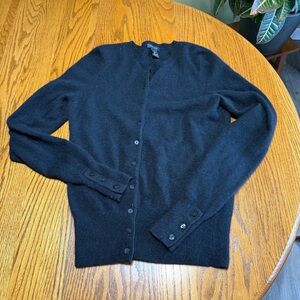 Only Mine 100% 2-ply Cashmere Button Down Sweater Cardigan Size Medium